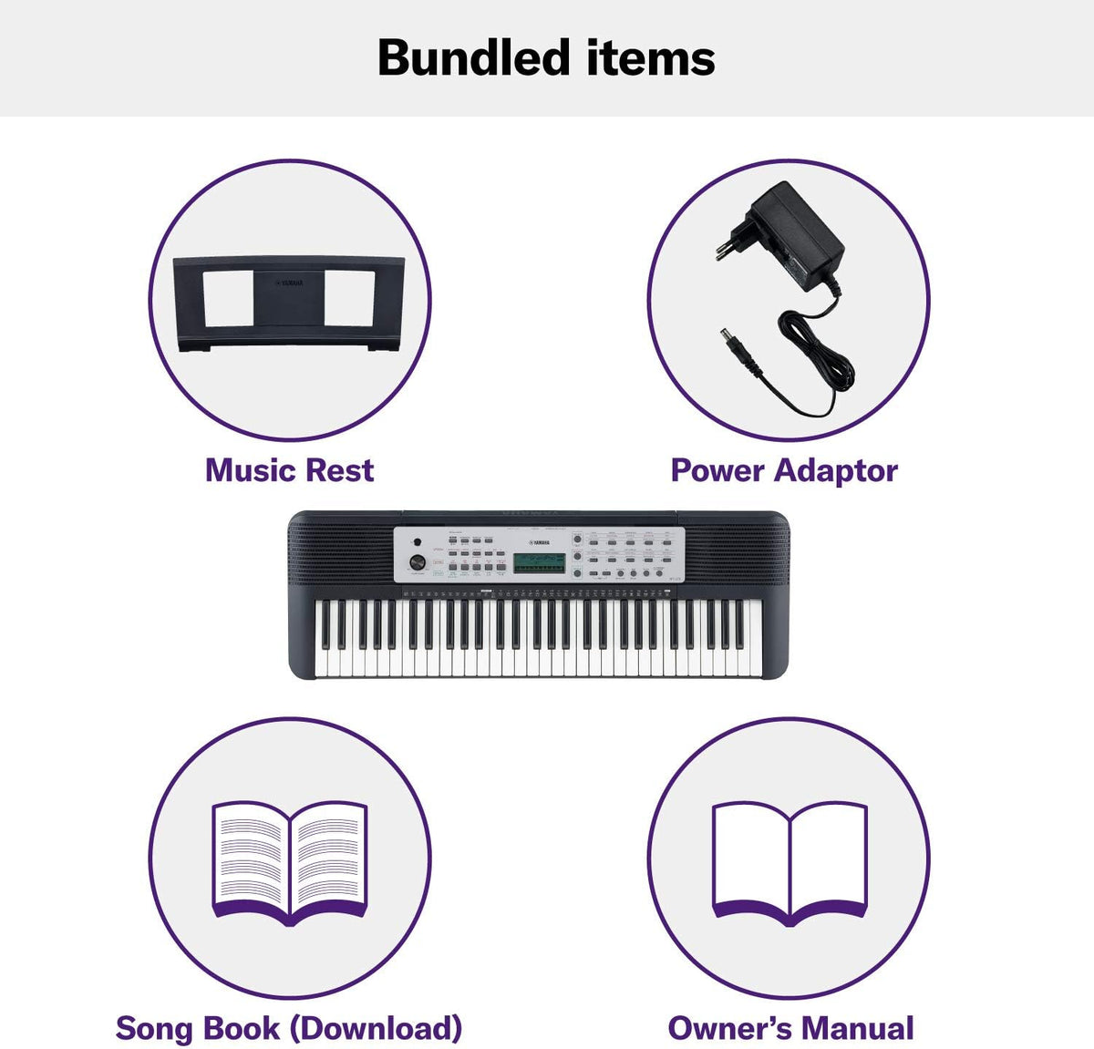 61-Key Portable Keyboard With Power Adapter E20232
