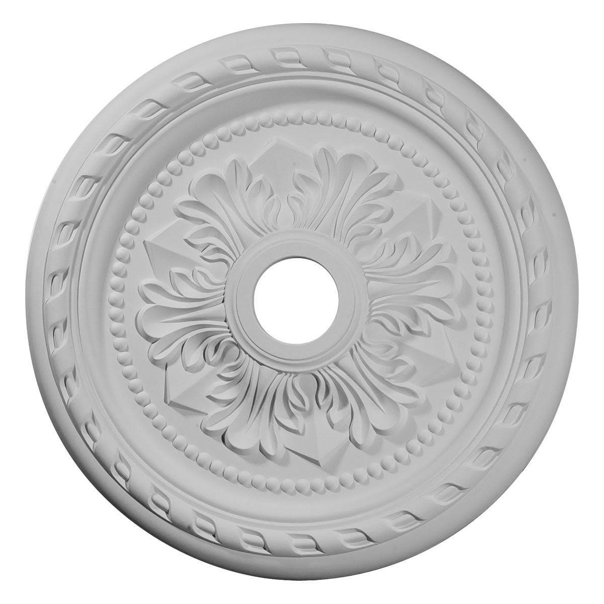 23 5/8x22OD x 3 5/8x22ID x 1 5/8x22P Hand-Painted Polished Copper Ceiling Medallion F245