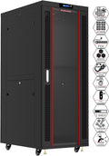 42U Locking Server Rack Cabinet Enclosure on Wheels B46395