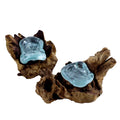 2 Piece Single Molten Glass Candle Holder Set S48459