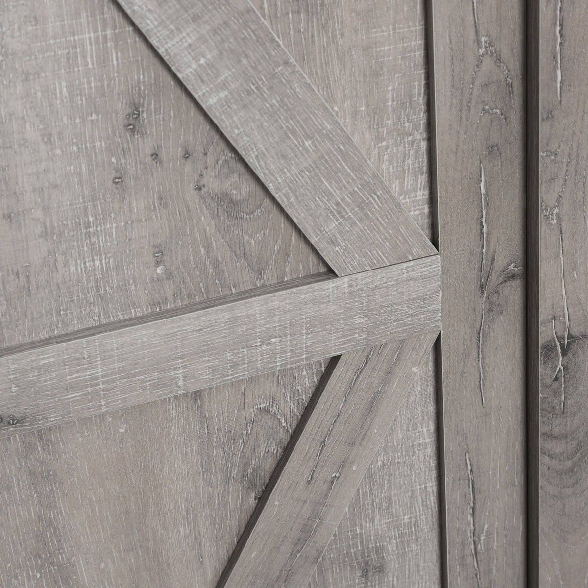 Rustic 3-Tier Storage Cabinet with Barn Door D147188