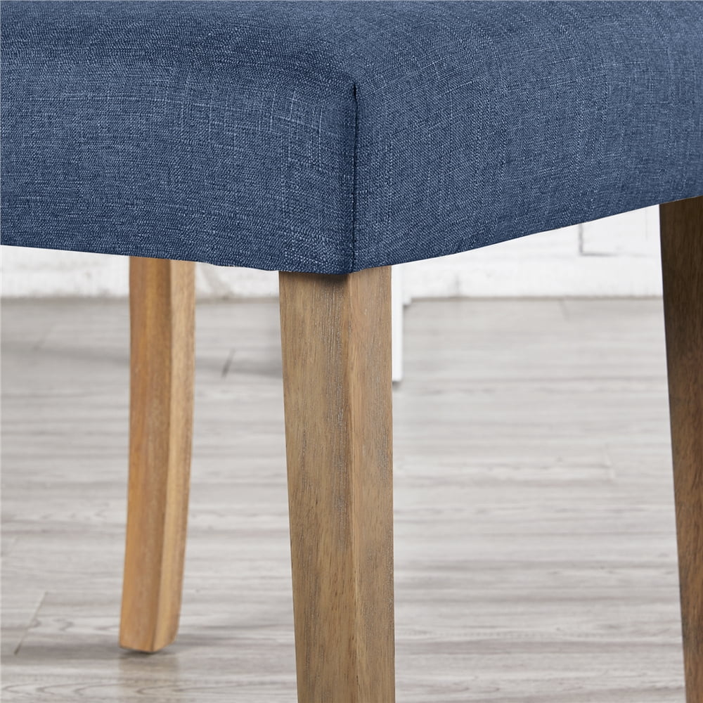 Blue Fabric Upholstered Dining Chair Set of 2 D521708