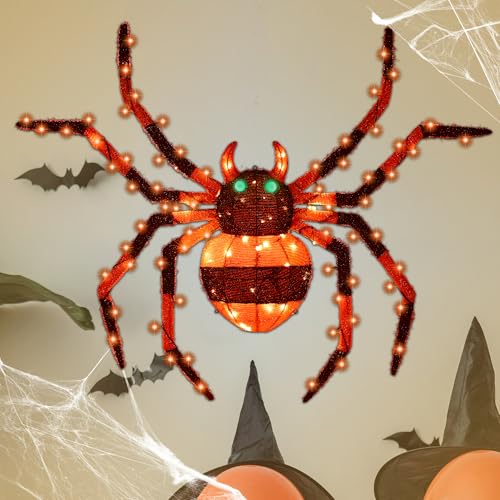 4.2Ft Light Up Spider with 90 LED Lights Q971777