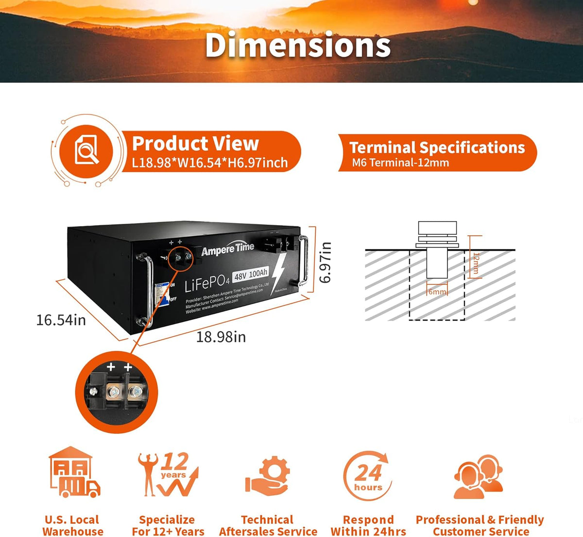12V 50Ah Lithium LiFePO4 Battery D6861
