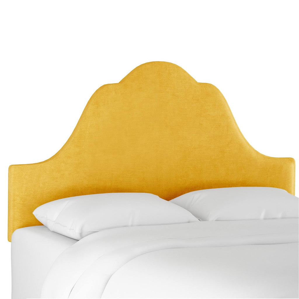 Yellow Velvet Arched Headboard I62662