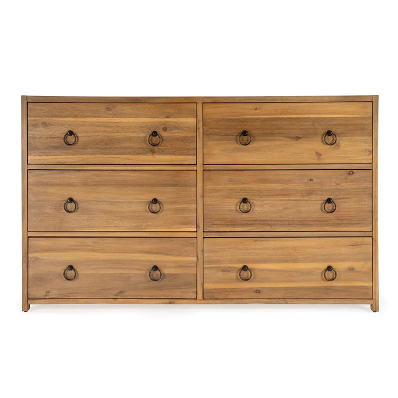 6-Drawer Engineered Wood Double Dresser H4836