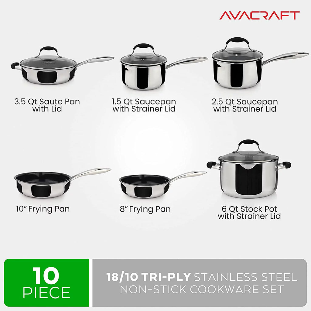 Ceramic Non Stick 10-Piece Cookware Set D232612