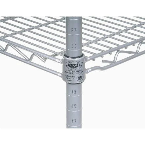 Silver Epoxy 4 Tier Wire Shelving Starter Unit C728