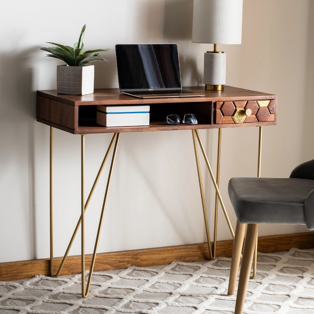 Mid-Century Writing Desk with Drawer U227059