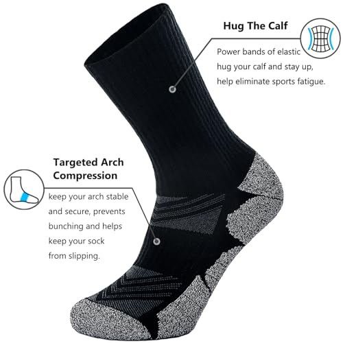 Cushion Moisture Wicking Arch Compression Boot Socks U786281