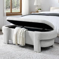 51.5" Chenille Upholstered Oval Bench Z742