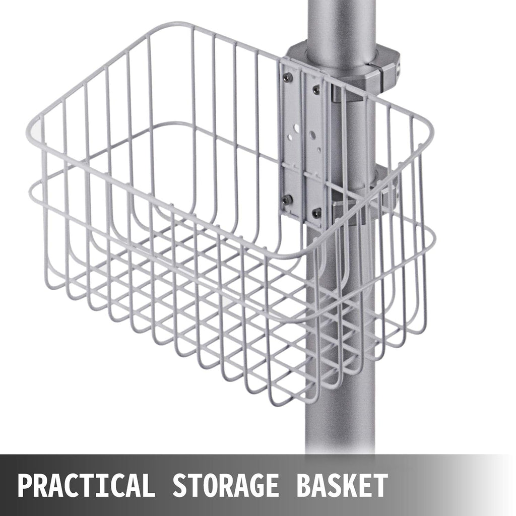 Mobile Trolley Cart Height Adjustable Rolling Desktop Cart with Large Tabletop A10348