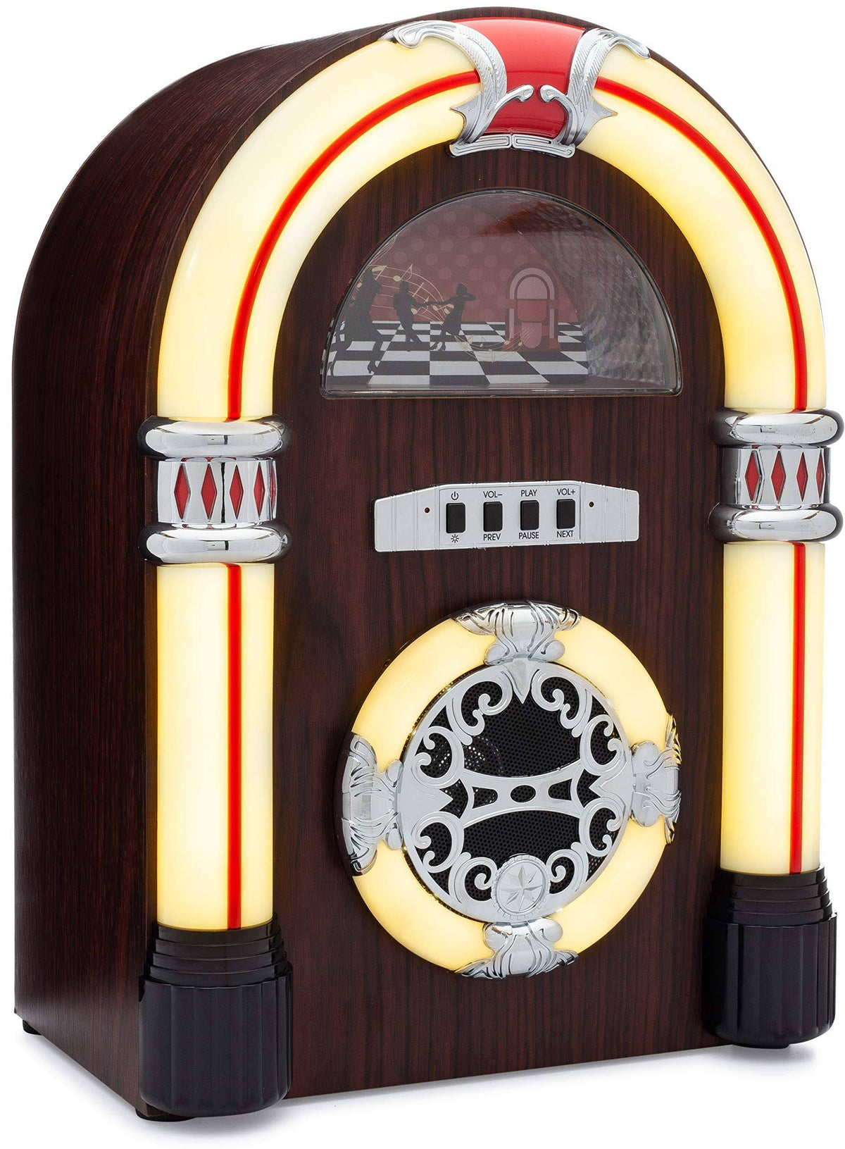 Retro Style Handmade Wooden Jukebox Bluetooth Speaker L5354