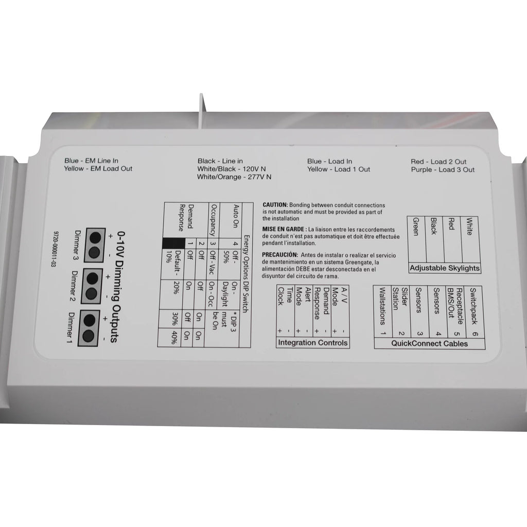 GreenGate Room Controller Panel, 3 Relay, 3 Dimmer T49042