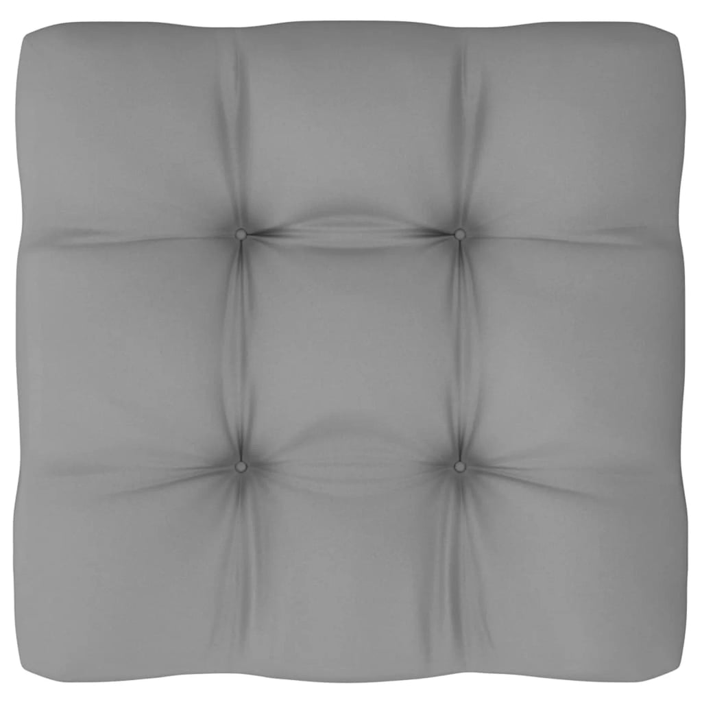 12 Piece Gray Cushioned Pinewood Sectional Outdoor Furniture Set L673501