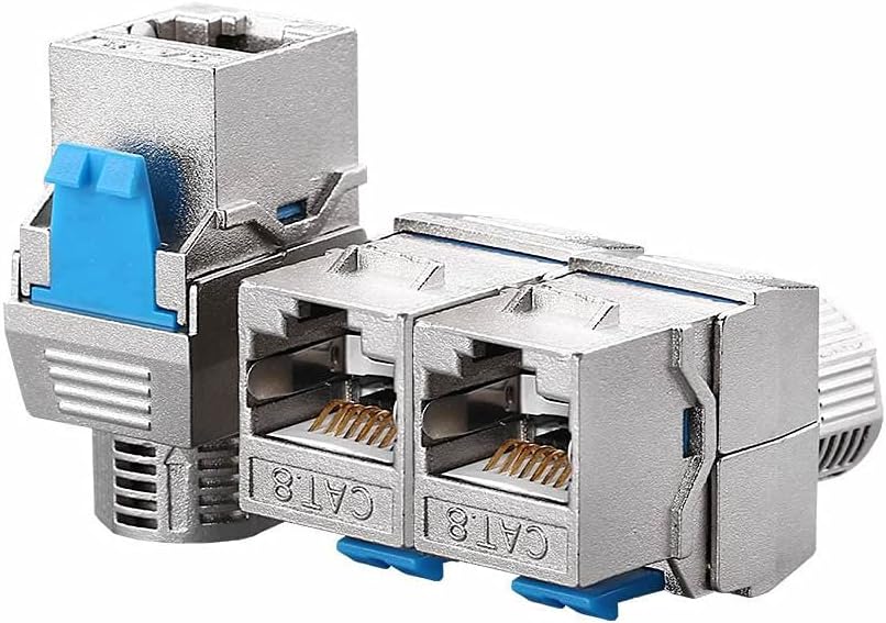 10 Pcs Cat7 Shielded Tool-Less Keystone Jack F958