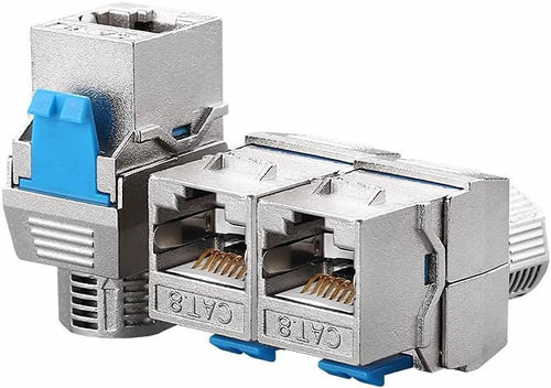 10 Pcs Cat7 Shielded Tool-Less Keystone Jack F958