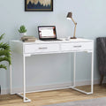White Computer Desk with Drawers B624045