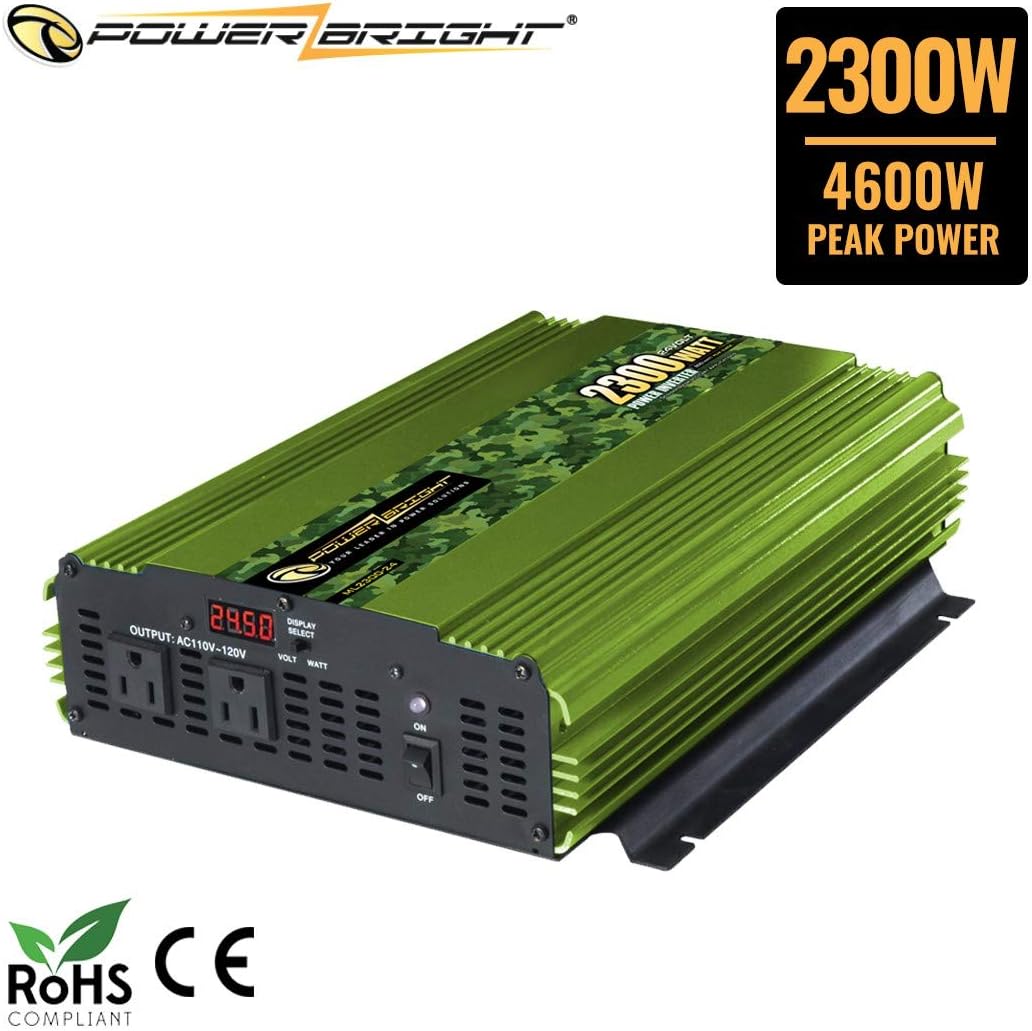 2300 Watt 24V Power Inverter with Dual 110V AC Outlets P60923