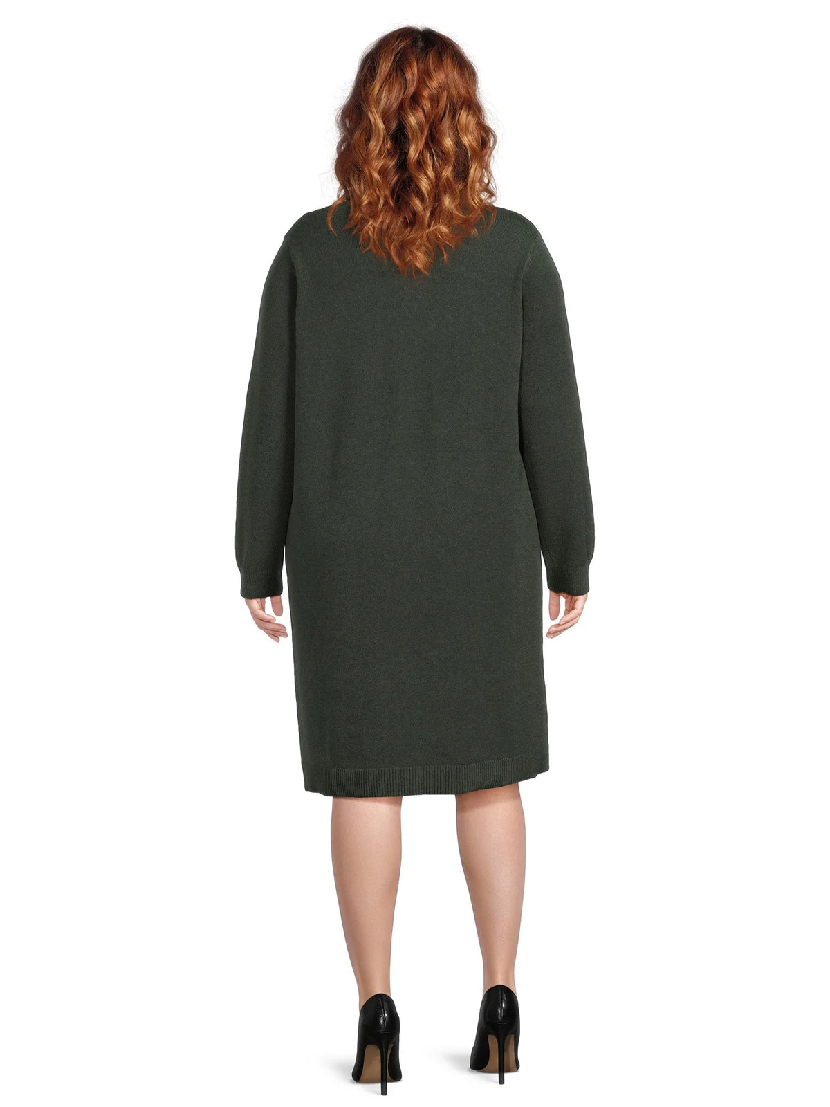 Plus Size Turtleneck Sweater Dress R19415