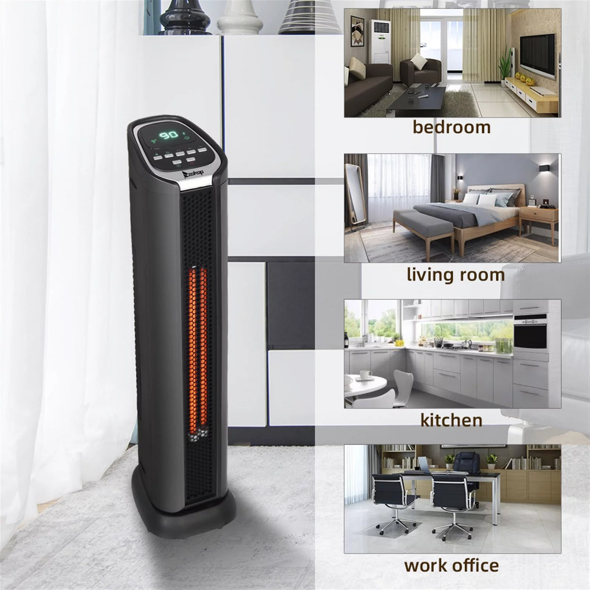 24'' 1500W Adjustable Electric Space Heater I465744