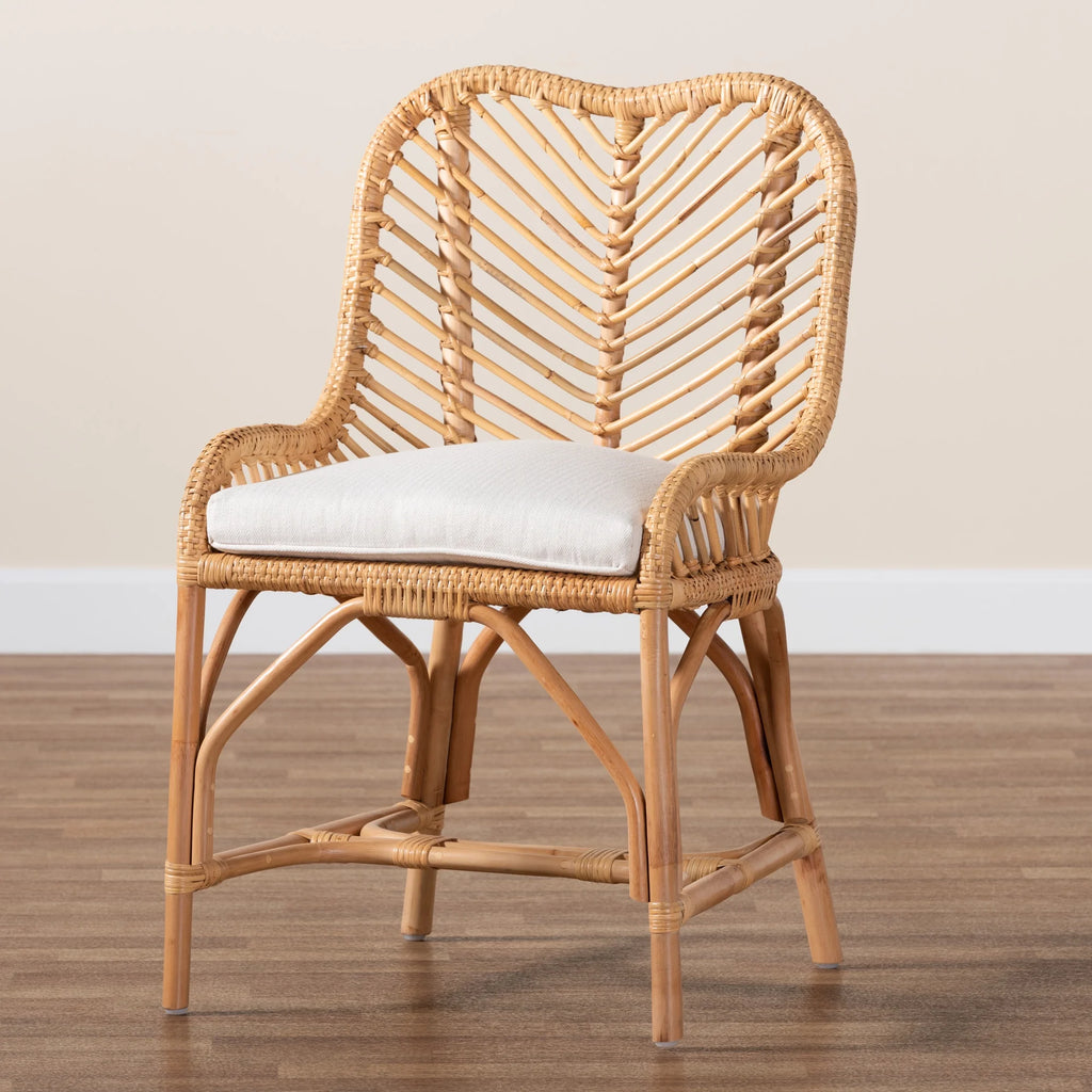 Natural Brown Rattan Dining Chair Q815725