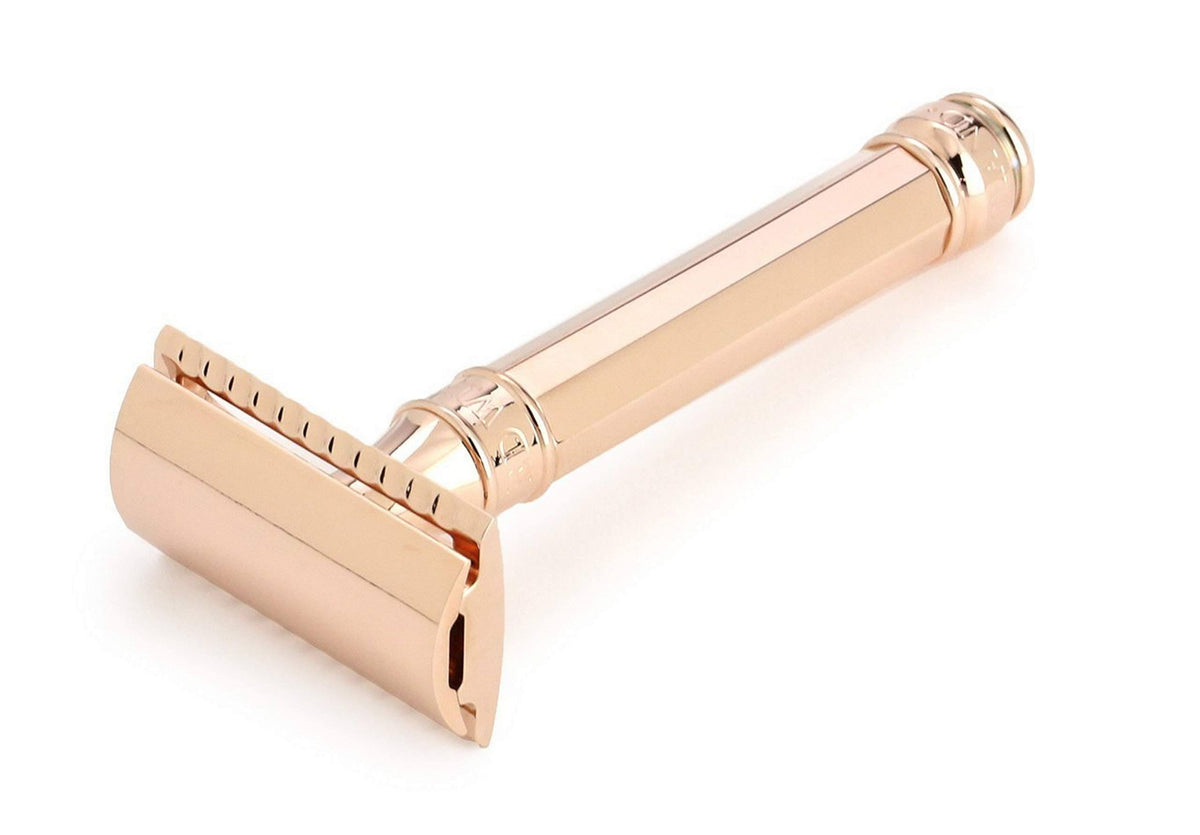 18 Carat Rose Gold Double Edge Safety Razor L72599