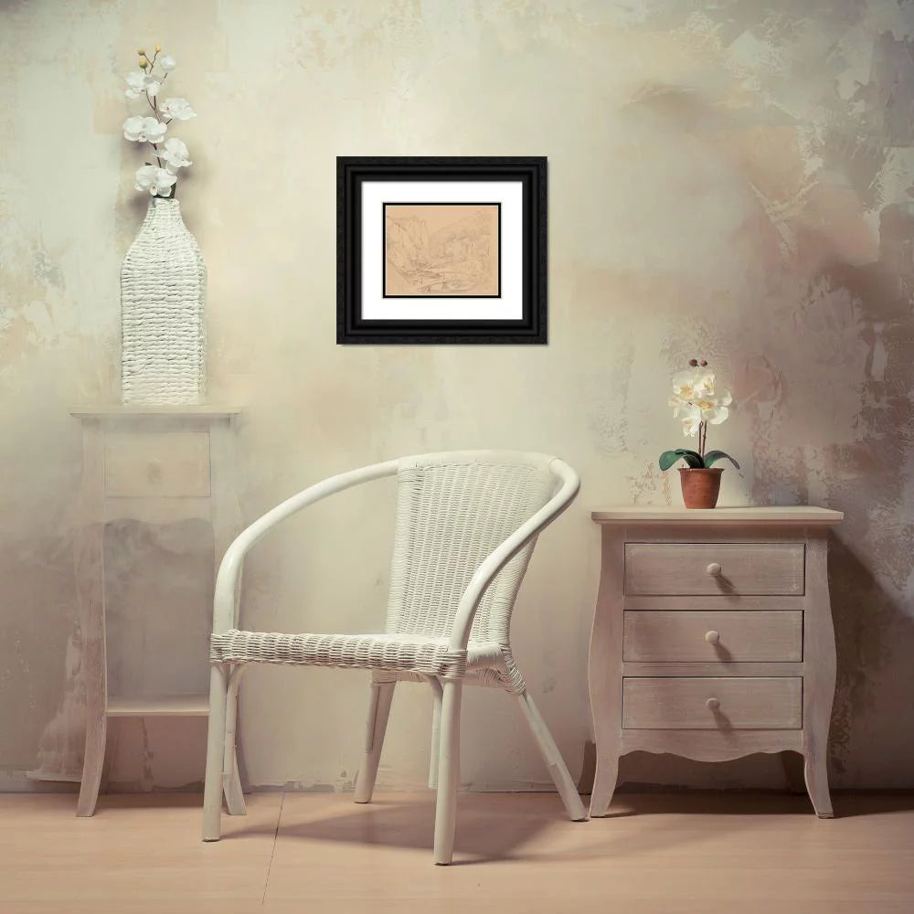 Black Ornate Wood Framed Museum Art Print U41821