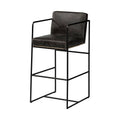 Black Leather Bar Stool V8532