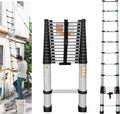 Telescoping Ladder 14FT Aluminum Folding Ladder 330lb Capacity N92776