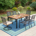 7-Piece Outdoor Dining Set with Swivel Chairs and Table U4163