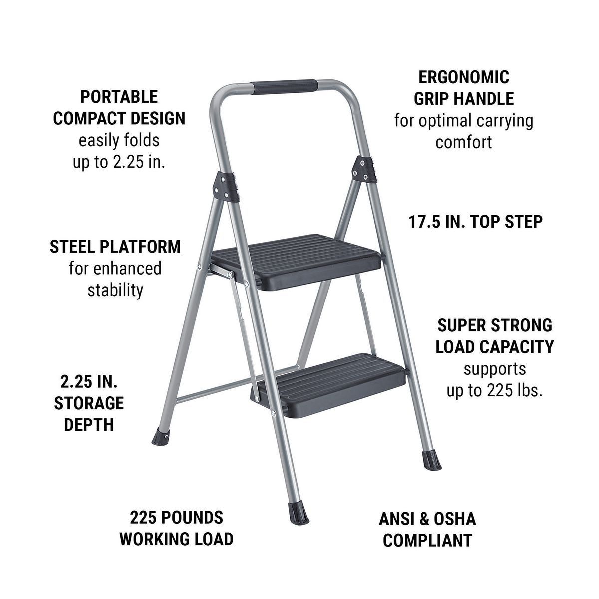 2-Step Steel Stool H875