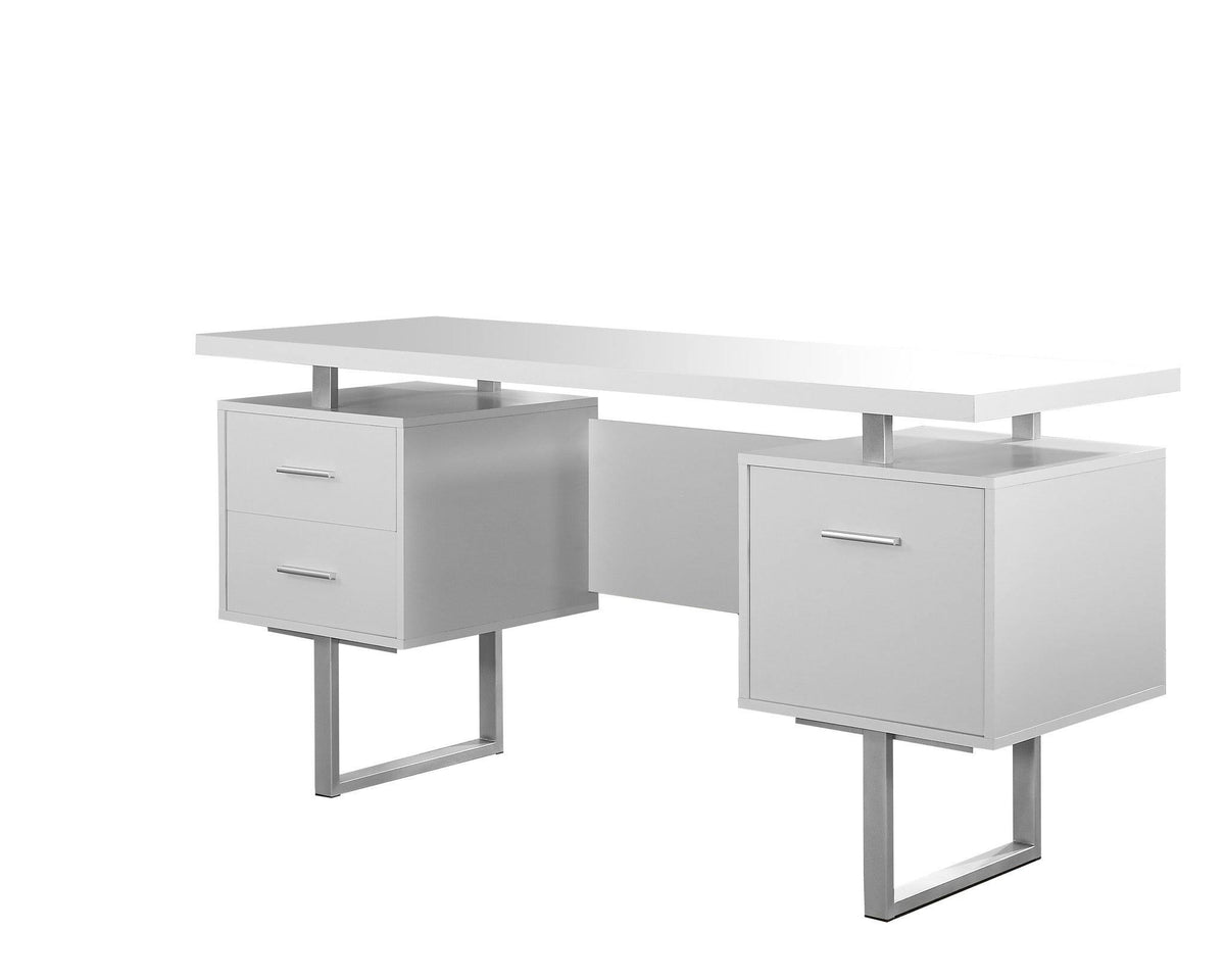 Gray Hollow Core Computer Desk F440115