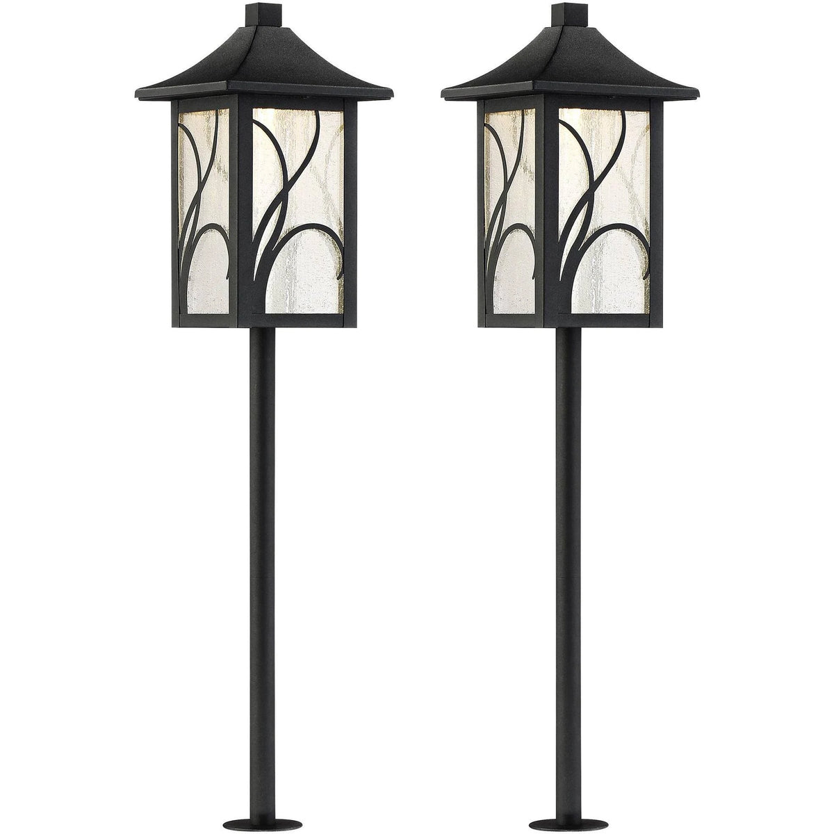 Black LED Landscape Path Light Set of 2 K506
